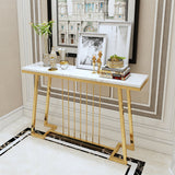 Tabla de acento de consola contemporánea Tabla de sofá de consola rectangular en mármol