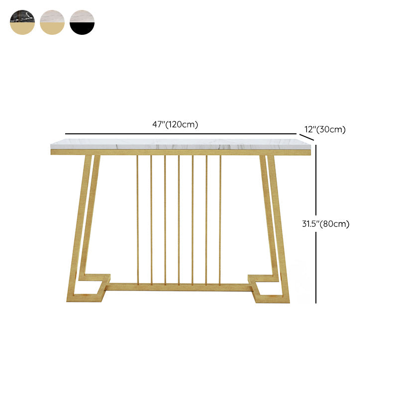 Tabla de acento de consola contemporánea Tabla de sofá de consola rectangular en mármol