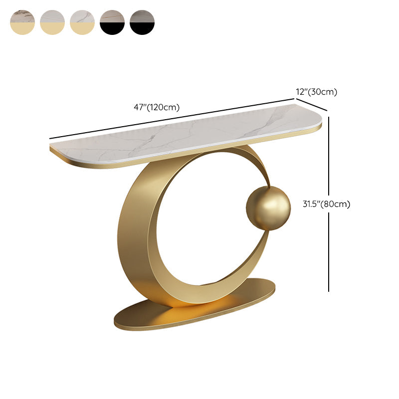 Contemporary Console Accent Table Half Moon Console Sofa Table Clearhalo 'Console Tables' 'console_tables' 'Entry & Mudroom Furniture' 'furn' 'furn_console_tables' 'Furniture' 6945448