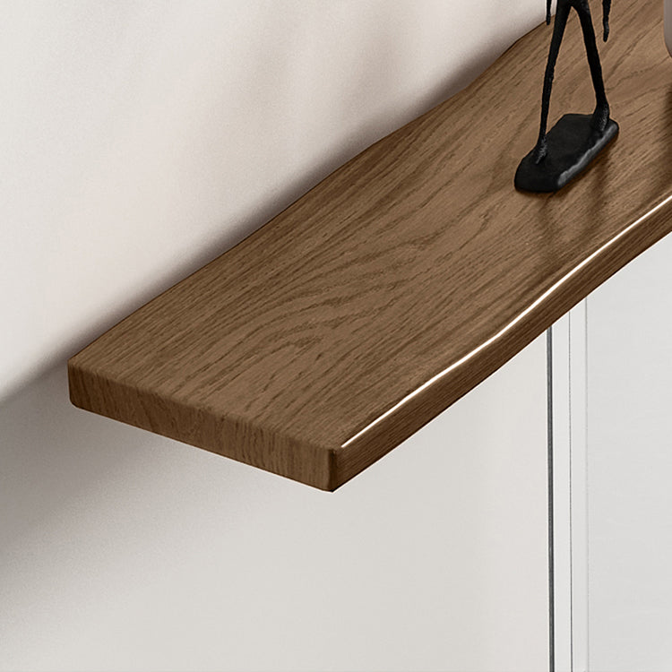 Tableau de console de rectangle en bois massif 29.53 pouces de haut table de l'extrémité avec jambe acrylique