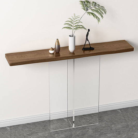 Tabla de consola de rectángulo de madera sólida 29.53 pulgadas de altura con pierna acrílica