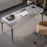 2 Drawers Task Desk Rectangular Shaped Office Desk in Grey for Office Clearhalo 'furn' 'furn_office_desk' 'Furniture' 'Office Desks' 'Office Furniture' 'office_desk' 6945706