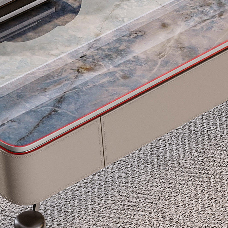 2 Drawers Task Desk Rectangular Shaped Office Desk in Grey for Office Clearhalo 'furn' 'furn_office_desk' 'Furniture' 'Office Desks' 'Office Furniture' 'office_desk' 6945710