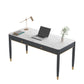 White and Black Writing Desk Rectangular Shaped Office Desk with 1/2 Drawers https: res.litfad.com site img item 2022 12 19 6945730 1200x1200.jpg Clearhalo 'furn' 'furn_office_desk' 'Furniture' 'Office Desks' 'Office Furniture' 'office_desk' 6945730