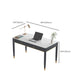 White and Black Writing Desk Rectangular Shaped Office Desk with 1/2 Drawers Clearhalo 'furn' 'furn_office_desk' 'Furniture' 'Office Desks' 'Office Furniture' 'office_desk' 6945740