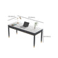 White and Black Writing Desk Rectangular Shaped Office Desk with 1/2 Drawers Clearhalo 'furn' 'furn_office_desk' 'Furniture' 'Office Desks' 'Office Furniture' 'office_desk' 6945742