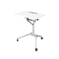 Rectangular Shaped Office Table Wood Writing Desk with Wheels for Office Silver White Clearhalo 'furn' 'furn_office_desk' 'Furniture' 'Office Desks' 'Office Furniture' 'office_desk' 6945804