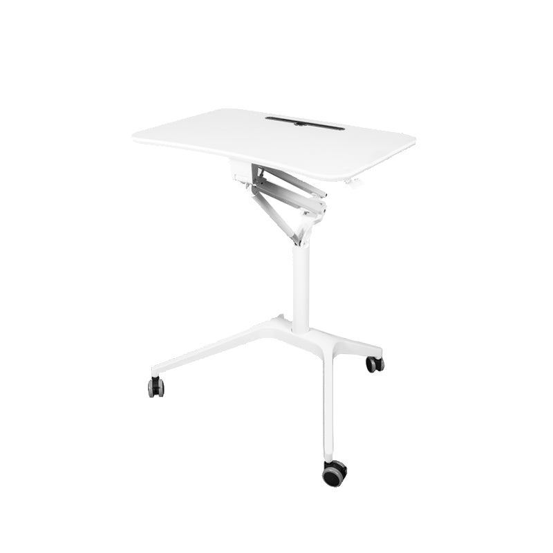 Rectangular Shaped Office Table Wood Writing Desk with Wheels for Office White White Clearhalo 'furn' 'furn_office_desk' 'Furniture' 'Office Desks' 'Office Furniture' 'office_desk' 6945810