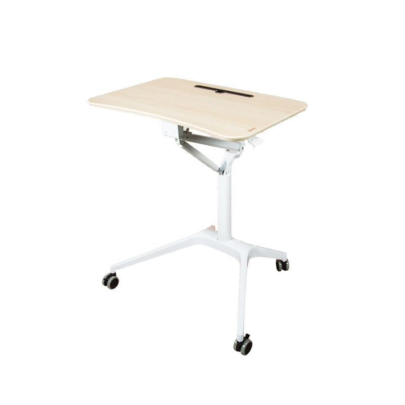 Rectangular Shaped Office Table Wood Writing Desk with Wheels for Office White Natural Clearhalo 'furn' 'furn_office_desk' 'Furniture' 'Office Desks' 'Office Furniture' 'office_desk' 6945812