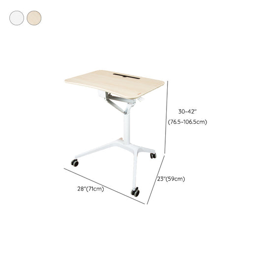 Rectangular Shaped Office Table Wood Writing Desk with Wheels for Office Clearhalo 'furn' 'furn_office_desk' 'Furniture' 'Office Desks' 'Office Furniture' 'office_desk' 6945818