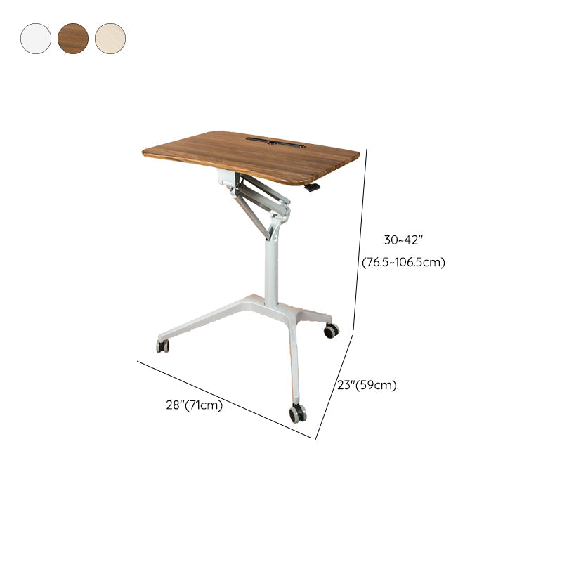 Rectangular Shaped Office Table Wood Writing Desk with Wheels for Office Clearhalo 'furn' 'furn_office_desk' 'Furniture' 'Office Desks' 'Office Furniture' 'office_desk' 6945819