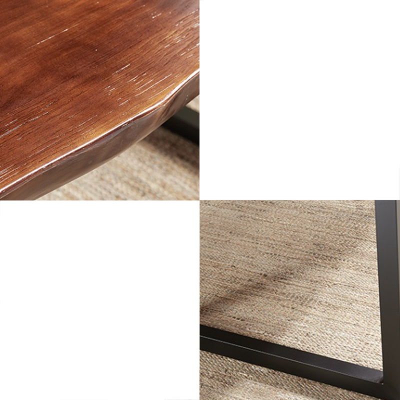 Modern Solid Wood Office Desk Irregular Shape Task Desks with 2-Legs for Office Clearhalo 'furn' 'furn_office_desk' 'Furniture' 'Office Desks' 'Office Furniture' 'office_desk' 6945862