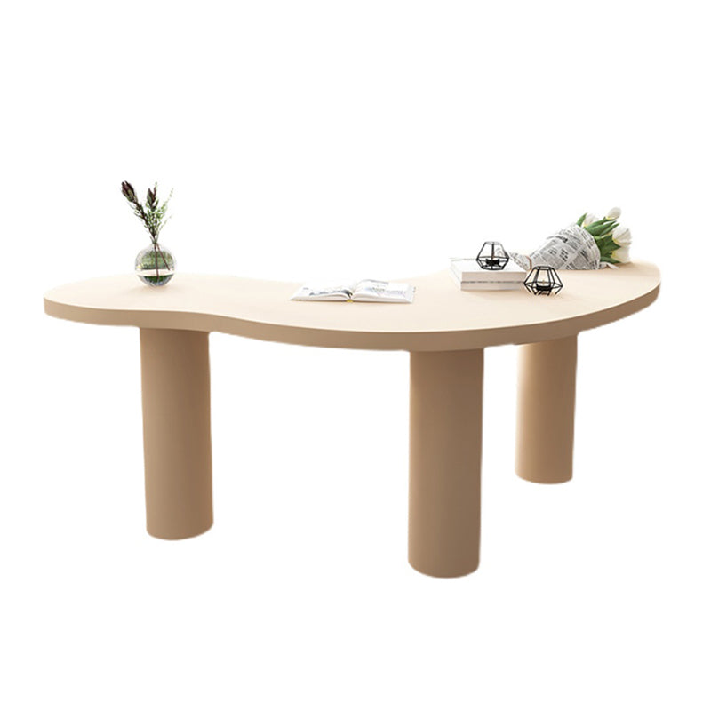 Modern Solid Wood Office Desk Irregular Shape Task Desk with 3-Legs for Office Clearhalo 'furn' 'furn_office_desk' 'Furniture' 'Office Desks' 'Office Furniture' 'office_desk' 6945872