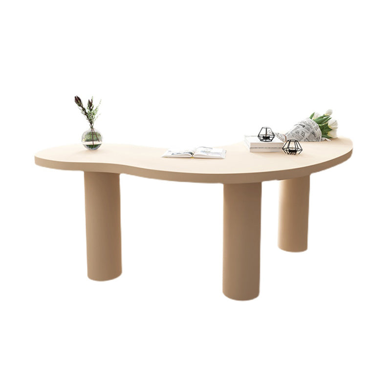 Modern Solid Wood Office Desk Irregular Shape Task Desk with 3-Legs for Office Clearhalo 'furn' 'furn_office_desk' 'Furniture' 'Office Desks' 'Office Furniture' 'office_desk' 6945876