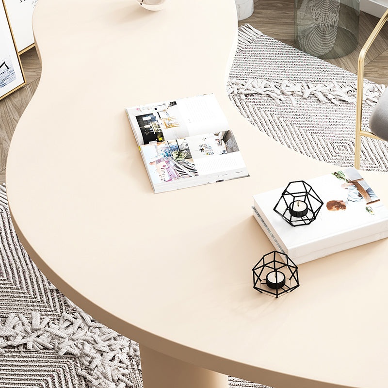 Modern Solid Wood Office Desk Irregular Shape Task Desk with 3-Legs for Office Clearhalo 'furn' 'furn_office_desk' 'Furniture' 'Office Desks' 'Office Furniture' 'office_desk' 6945877