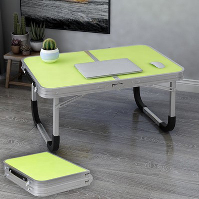 Folding Writing Desk Rectangular Shape Task Desks with 2-Legs in Natural/Green/Blue/Pink Green Clearhalo 'furn' 'furn_office_desk' 'Furniture' 'Office Desks' 'Office Furniture' 'office_desk' 6945889