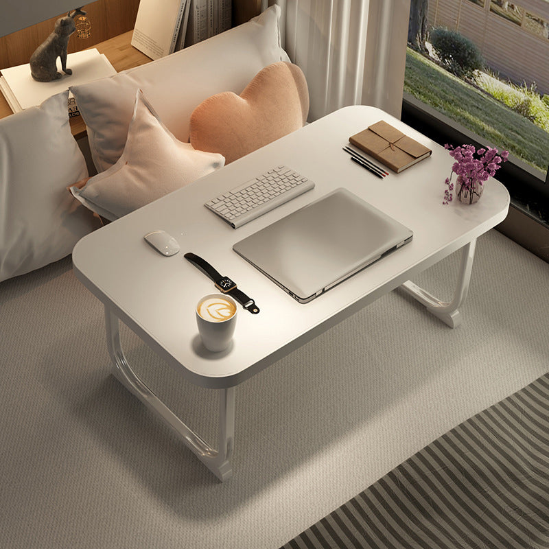 Modern Style Office Desk Rectangular Shape Task Desk with 2-Legs for Home White Clearhalo 'furn' 'furn_office_desk' 'Furniture' 'Office Desks' 'Office Furniture' 'office_desk' 6945935