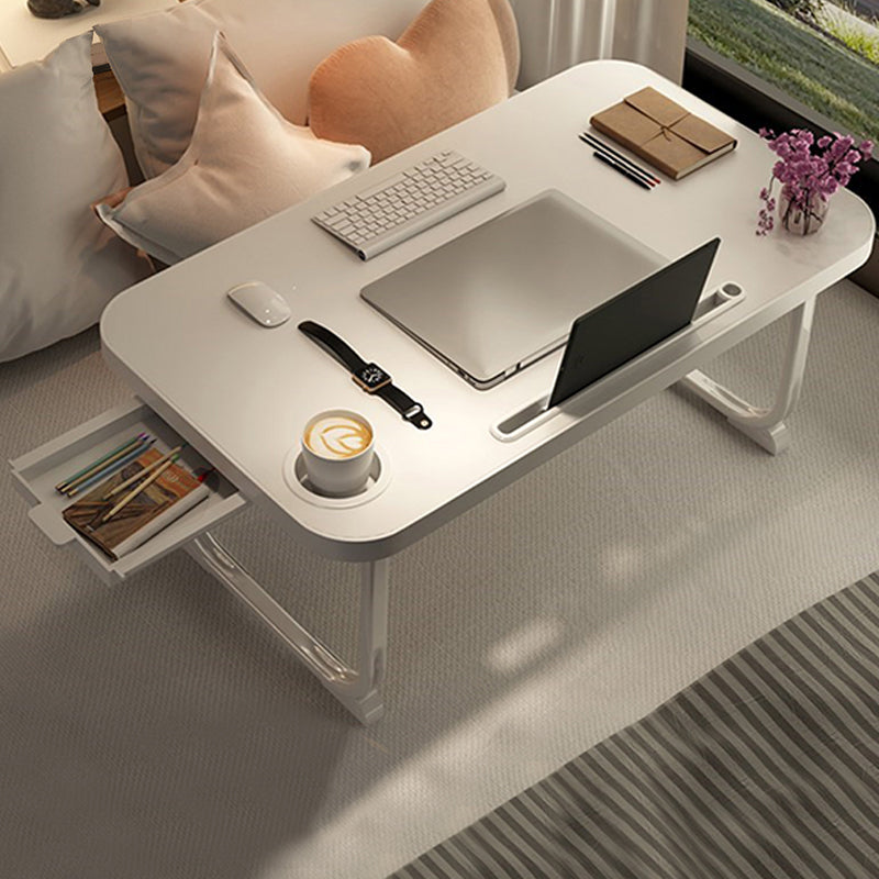 Pliage d'écriture de bureau rectangle des bureaux de tâche de tâche avec 2 lames en noir / blanc / naturel