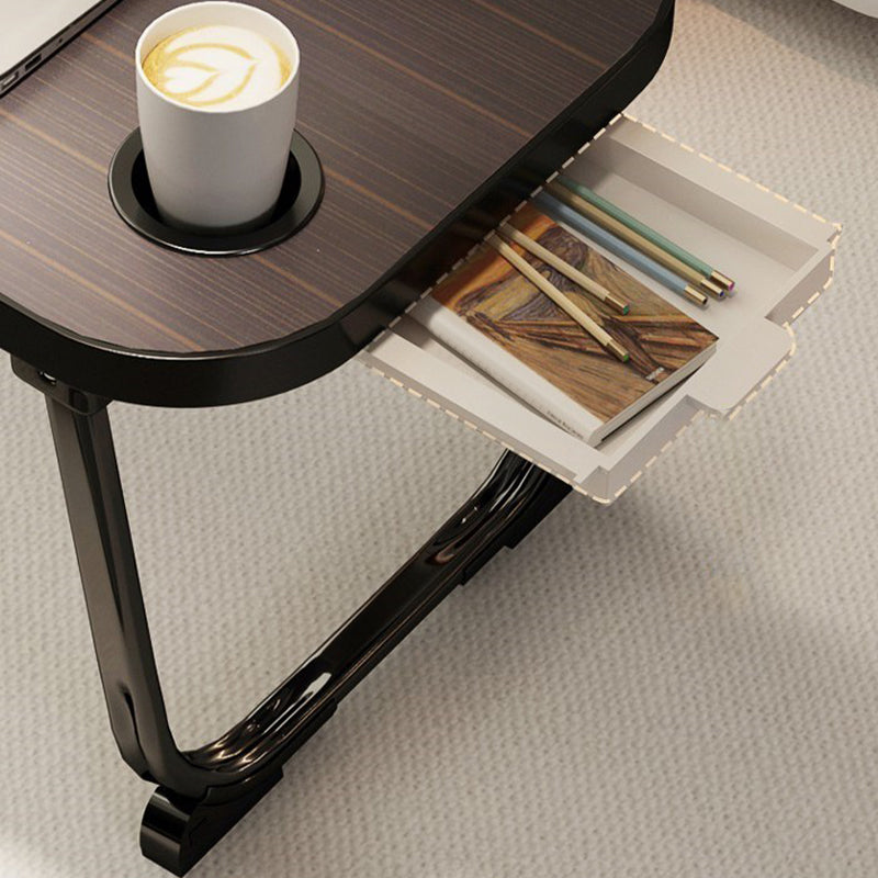 Pliage d'écriture de bureau rectangle des bureaux de tâche de tâche avec 2 lames en noir / blanc / naturel