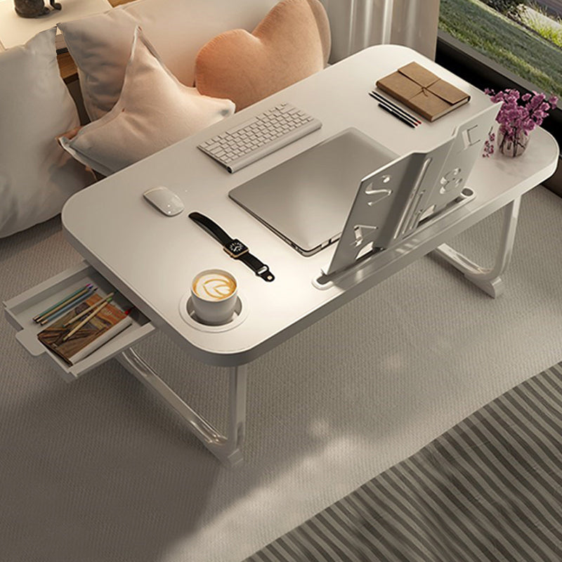 Pliage d'écriture de bureau rectangle des bureaux de tâche de tâche avec 2 lames en noir / blanc / naturel