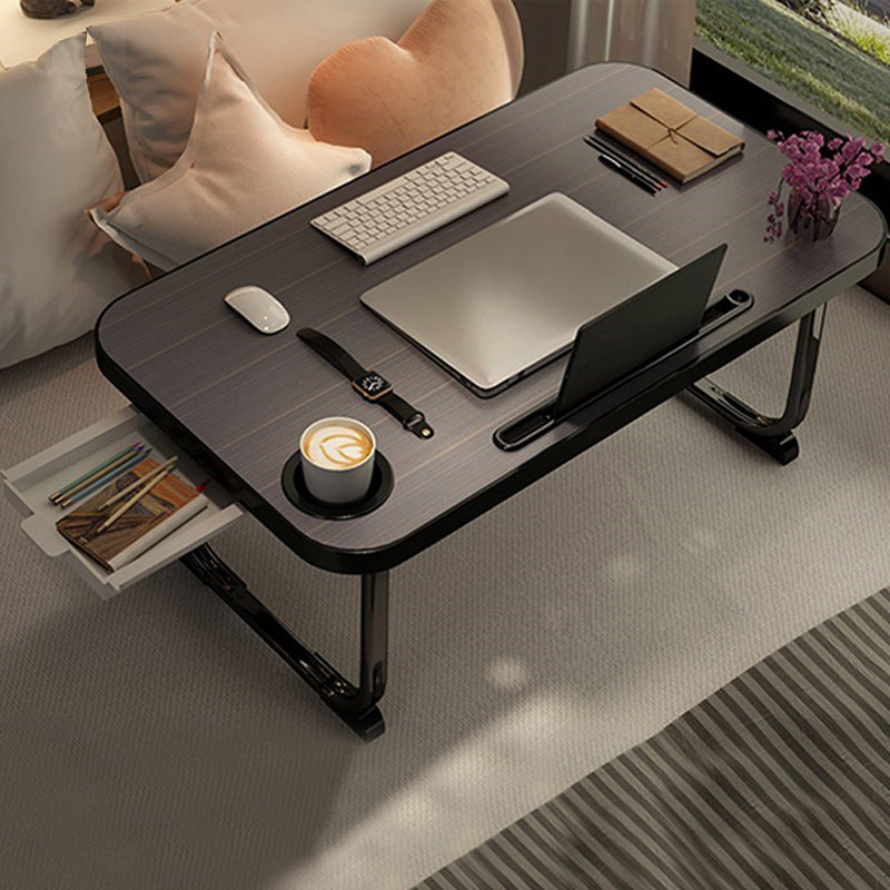 Pliage d'écriture de bureau rectangle des bureaux de tâche de tâche avec 2 lames en noir / blanc / naturel