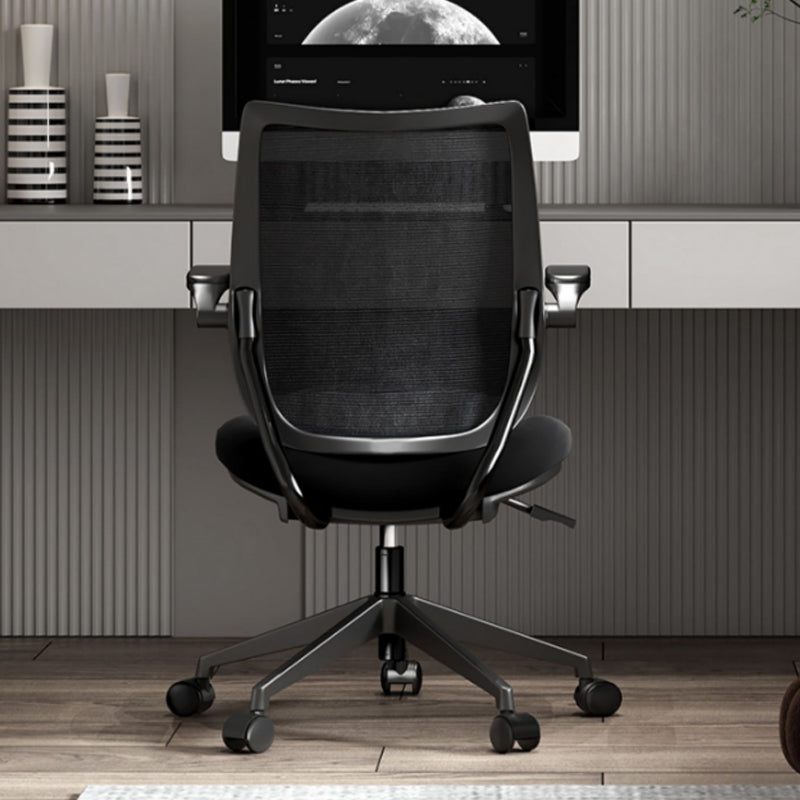 Sedia da scrivania ad armi regolabile moderna nessuna sedia da ufficio angosciante con schiena traspirante