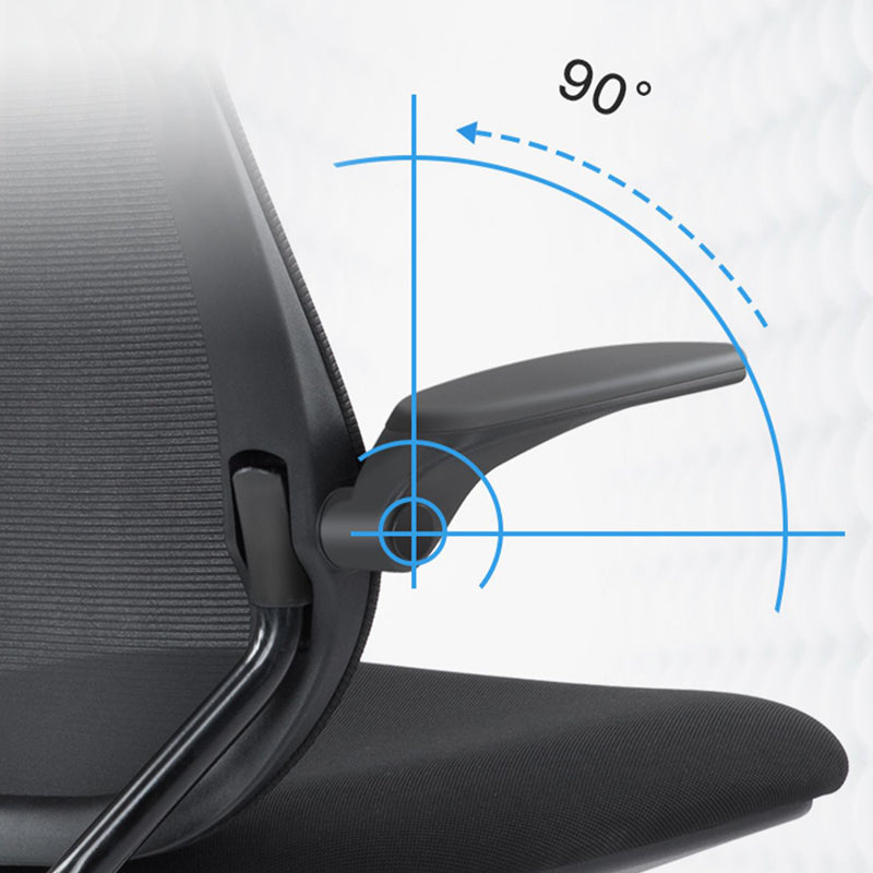 Sedia da scrivania ad armi regolabile moderna nessuna sedia da ufficio angosciante con schiena traspirante