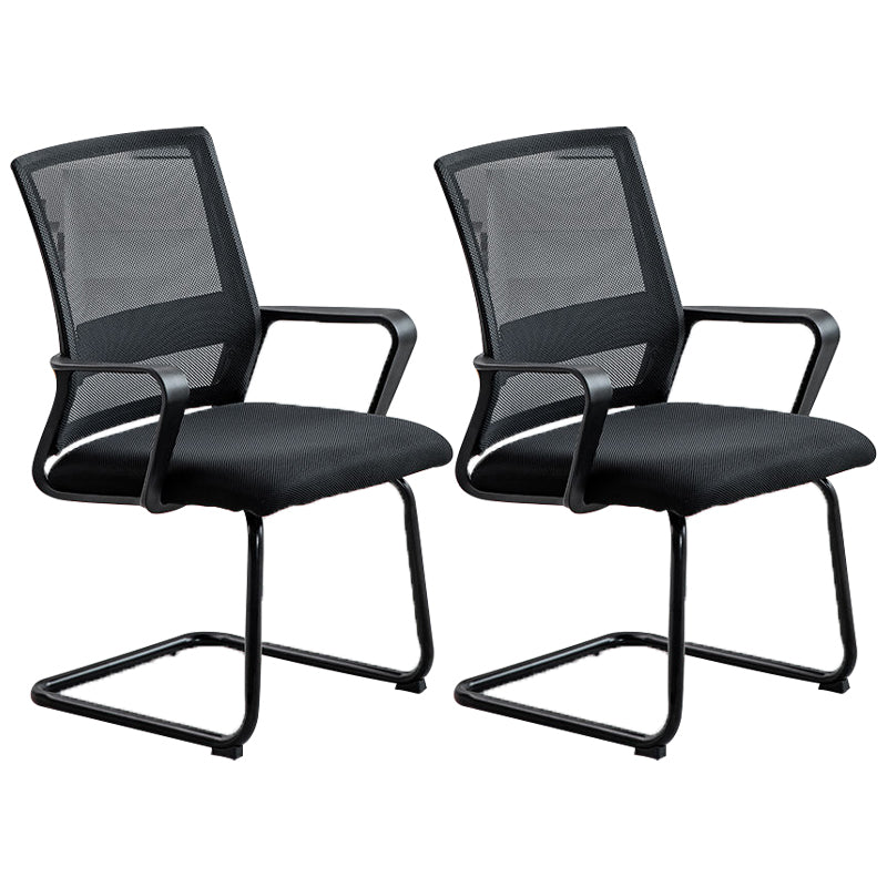 Sedia da ufficio moderna sedia a braccio fisso con schiena traspirante