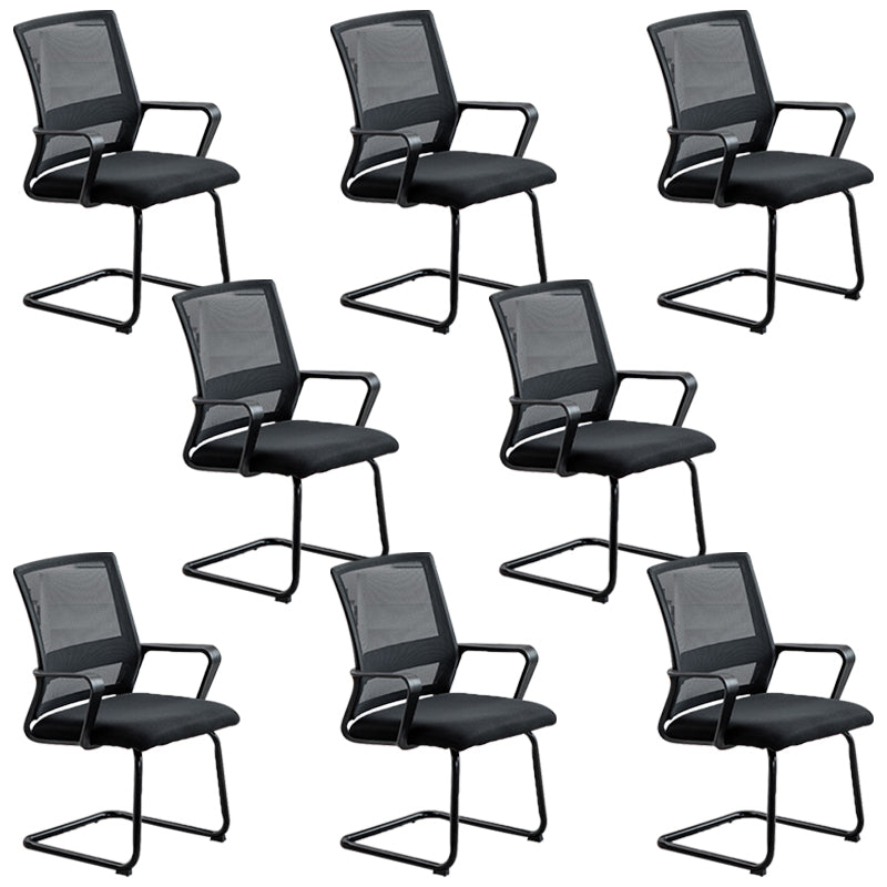 Sedia da ufficio moderna sedia a braccio fisso con schiena traspirante