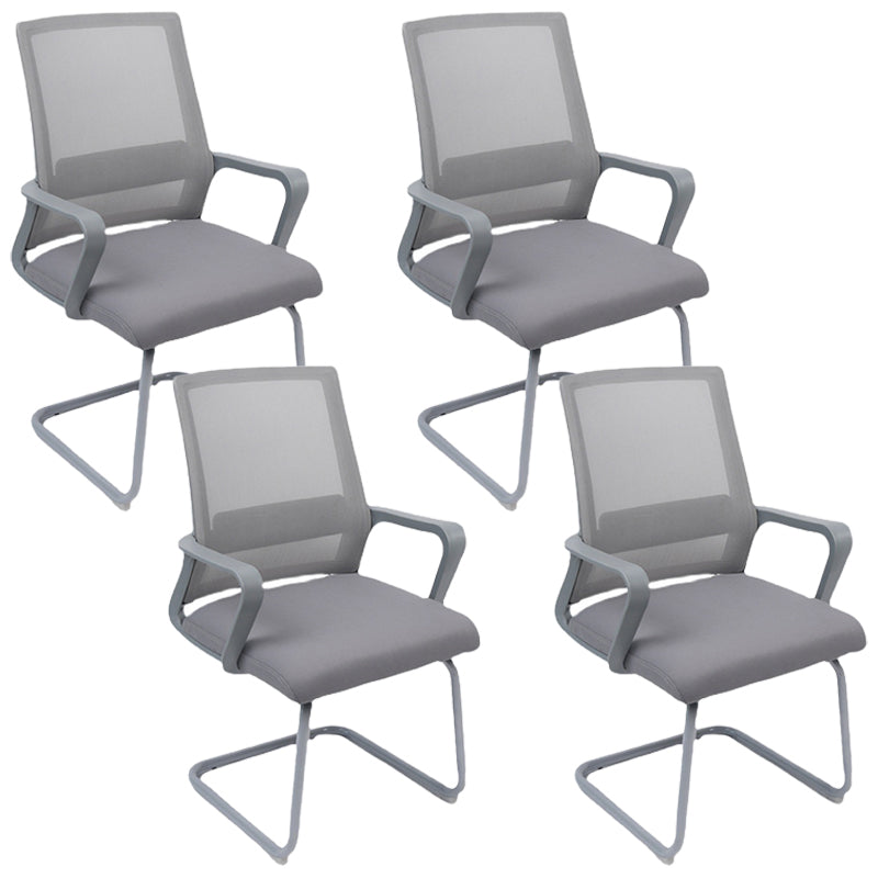 Sedia da ufficio moderna sedia a braccio fisso con schiena traspirante