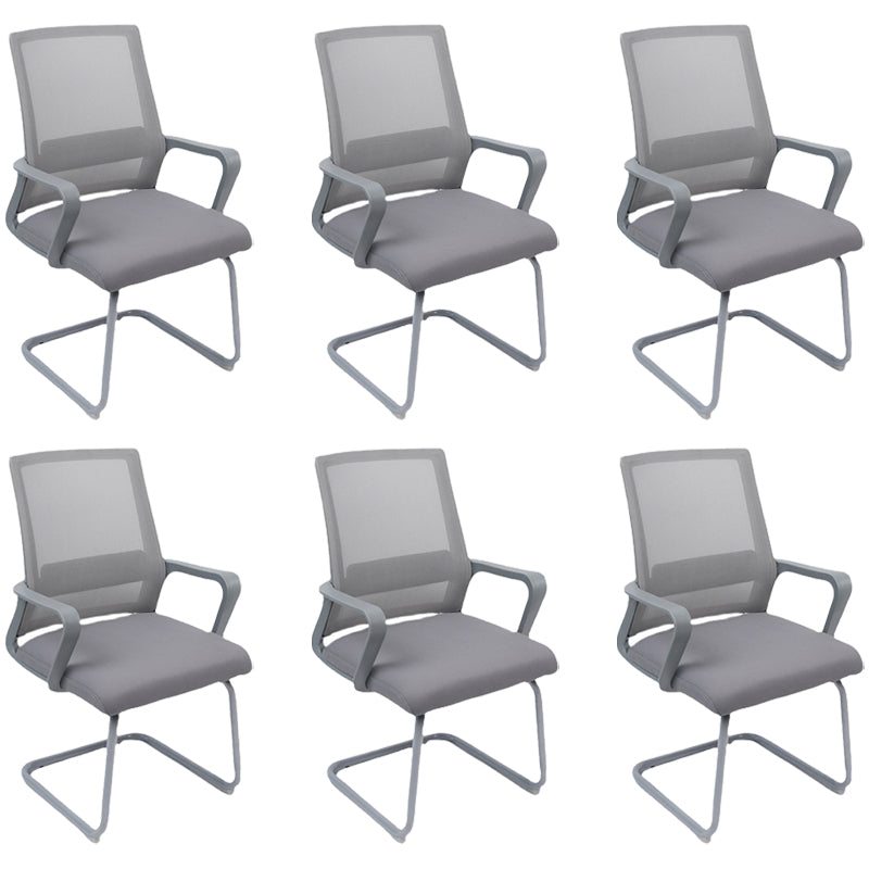 Sedia da ufficio moderna sedia a braccio fisso con schiena traspirante