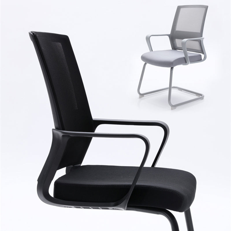 Sedia da ufficio moderna sedia a braccio fisso con schiena traspirante
