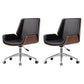 Armless Desk Chair Slide Modern Adjustable Seat Height Chair with Wheels Black 2 Piece Set Clearhalo 'furn' 'furn_office_chair' 'Furniture' 'Office Chairs' 'Office Furniture' 'office_chair' 6946875