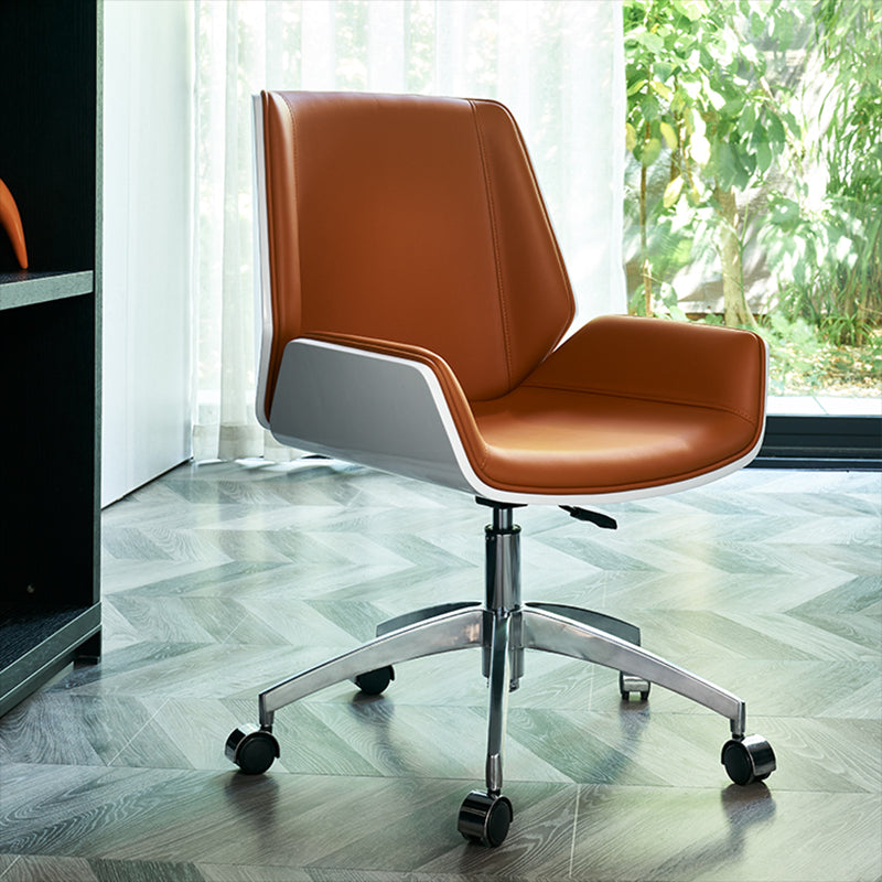 Armless Desk Chair Slide Modern Adjustable Seat Height Chair with Wheels Clearhalo 'furn' 'furn_office_chair' 'Furniture' 'Office Chairs' 'Office Furniture' 'office_chair' 6946876