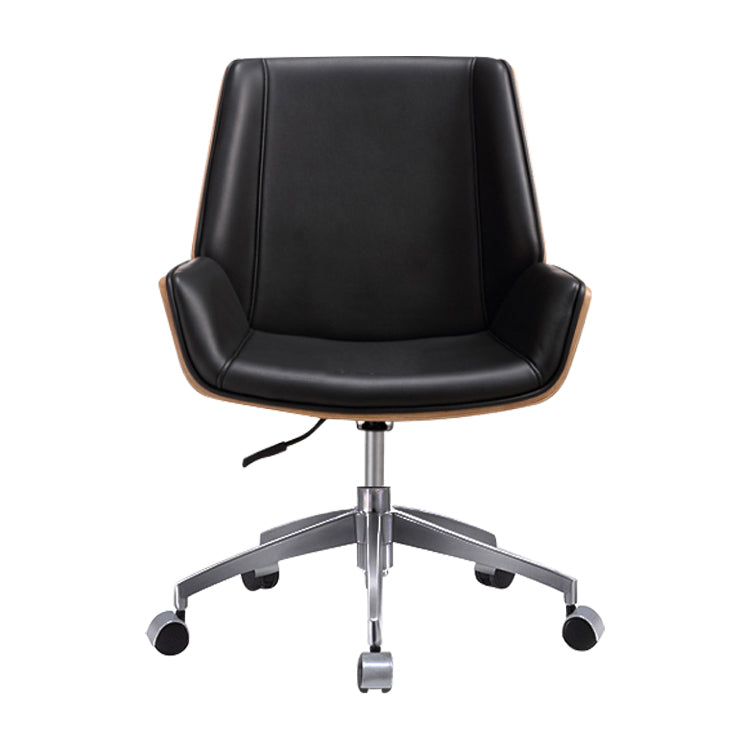 Armless Desk Chair Slide Modern Adjustable Seat Height Chair with Wheels Clearhalo 'furn' 'furn_office_chair' 'Furniture' 'Office Chairs' 'Office Furniture' 'office_chair' 6946881