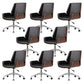 Armless Desk Chair Slide Modern Adjustable Seat Height Chair with Wheels Black 8 Piece Set Clearhalo 'furn' 'furn_office_chair' 'Furniture' 'Office Chairs' 'Office Furniture' 'office_chair' 6946882