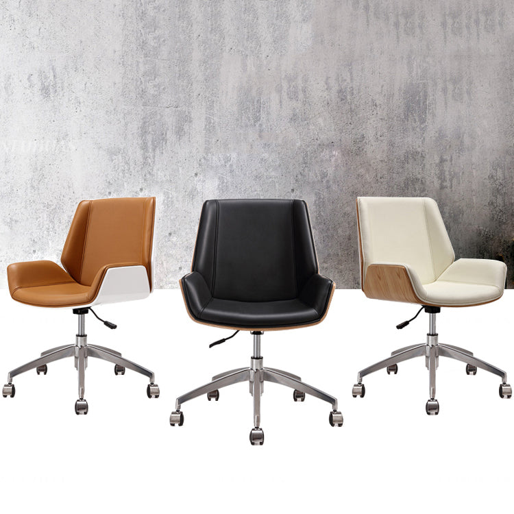 Armless Desk Chair Slide Modern Adjustable Seat Height Chair with Wheels Clearhalo 'furn' 'furn_office_chair' 'Furniture' 'Office Chairs' 'Office Furniture' 'office_chair' 6946890
