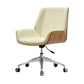 Armless Desk Chair Slide Modern Adjustable Seat Height Chair with Wheels Beige 1 Piece Clearhalo 'furn' 'furn_office_chair' 'Furniture' 'Office Chairs' 'Office Furniture' 'office_chair' 6946897