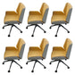 Armless Desk Chair Slide Modern Adjustable Seat Height Chair with Wheels Yellow 6 Piece Set Clearhalo 'furn' 'furn_office_chair' 'Furniture' 'Office Chairs' 'Office Furniture' 'office_chair' 6946905