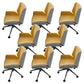 Armless Desk Chair Slide Modern Adjustable Seat Height Chair with Wheels Yellow 8 Piece Set Clearhalo 'furn' 'furn_office_chair' 'Furniture' 'Office Chairs' 'Office Furniture' 'office_chair' 6946906