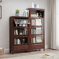 Modern Bookshelf Closed Back Standard Wooden Bookcase for Study Room