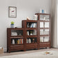 Modern Bookshelf Closed Back Standard Wooden Bookcase for Study Room