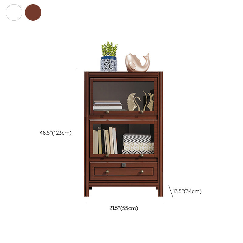 Modern Bookshelf Closed Back Standard Wooden Bookcase for Study Room