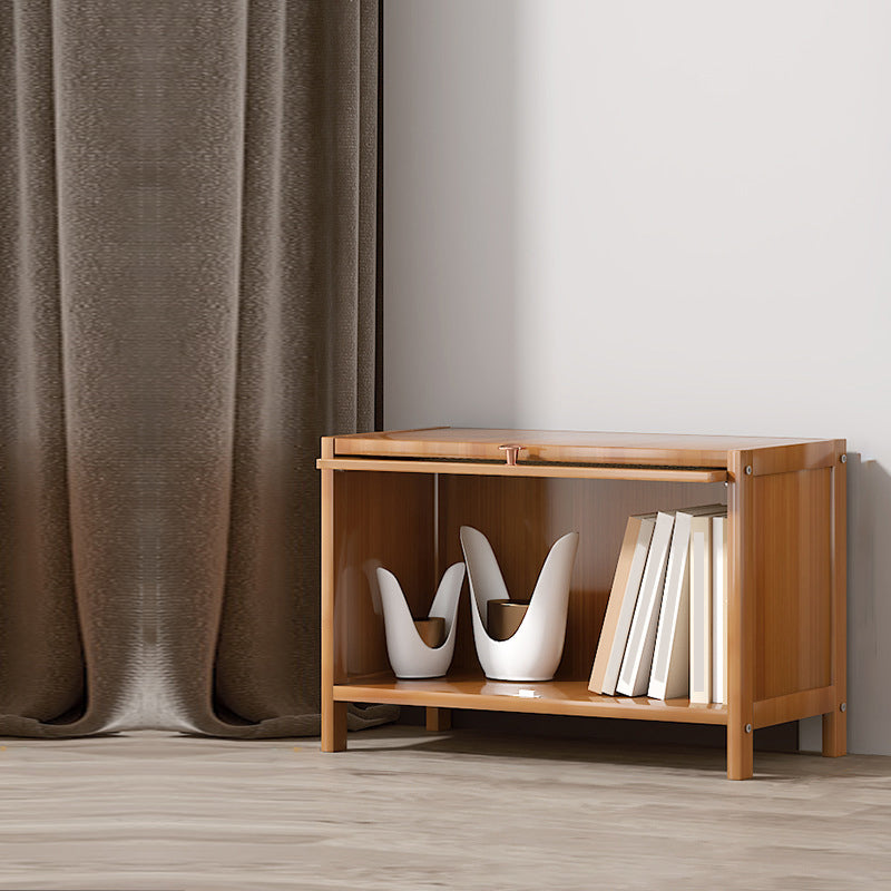 Estantería de bambú estandarias contemporáneas con gabinetes con gabinetes