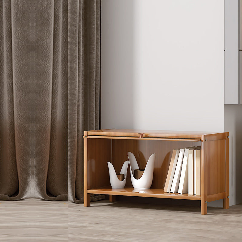 Estantería de bambú estandarias contemporáneas con gabinetes con gabinetes
