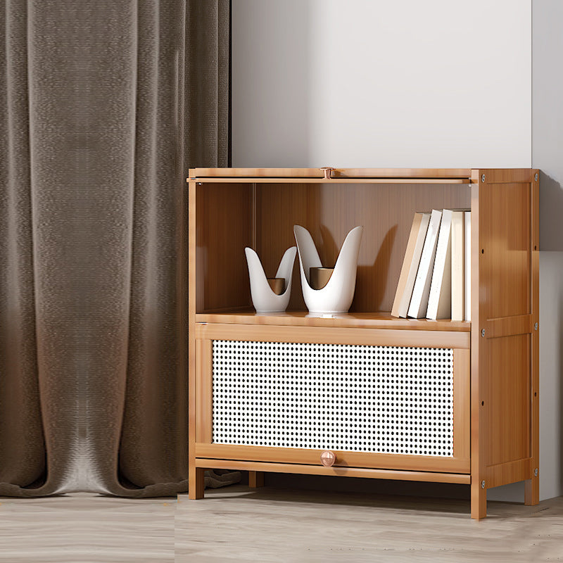 Estantería de bambú estandarias contemporáneas con gabinetes con gabinetes