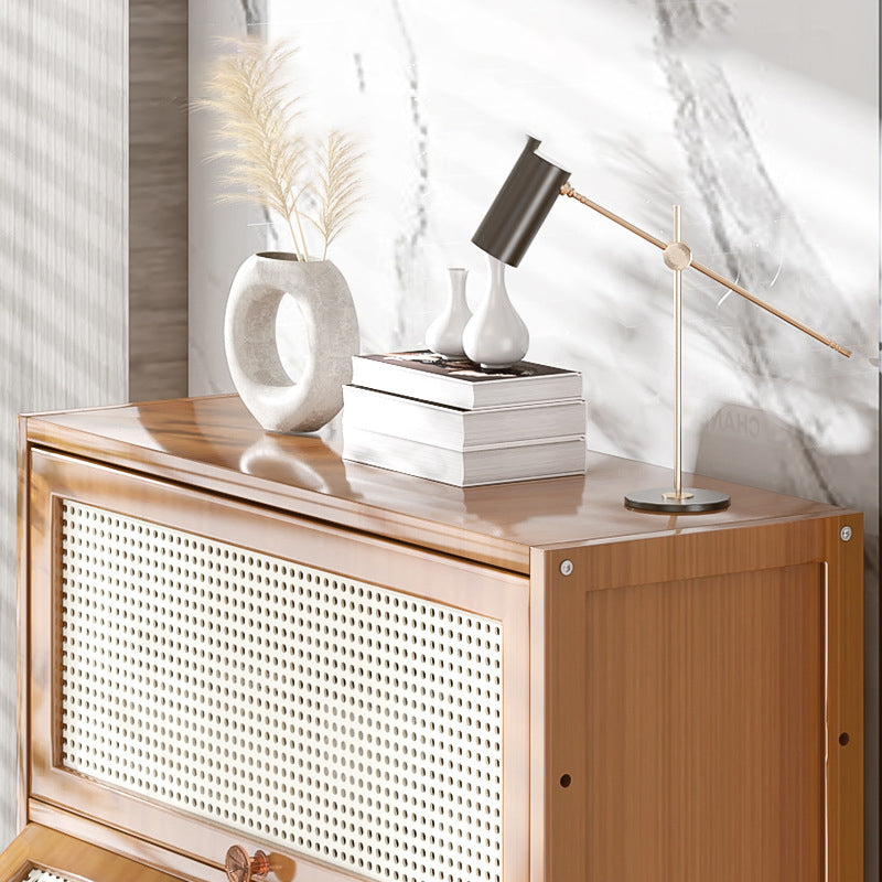 Estantería de bambú estandarias contemporáneas con gabinetes con gabinetes