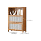 Estantería de bambú estandarias contemporáneas con gabinetes con gabinetes