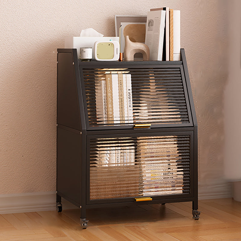 Libreria standard in metallo chiuso in stile glam per la sala da studio