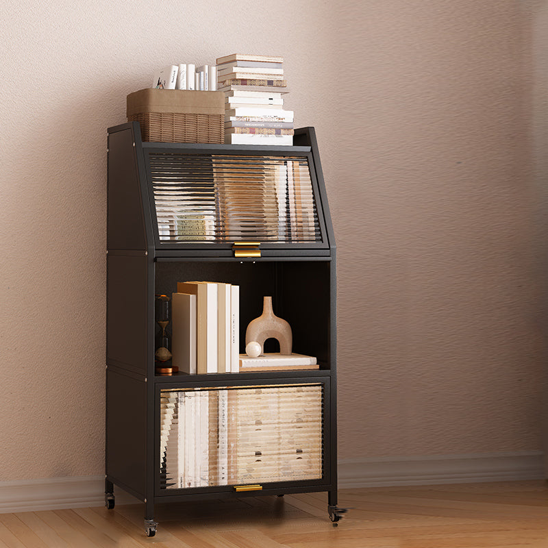 Libreria standard in metallo chiuso in stile glam per la sala da studio